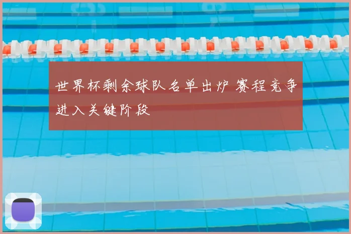 世界杯剩余球队名单出炉 赛程竞争进入关键阶段
